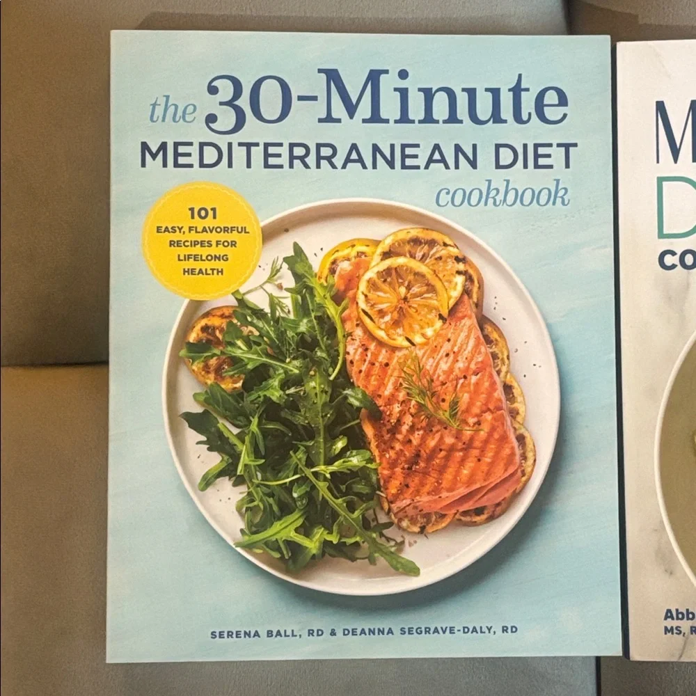 Lot of 2 Mediterranean Diet Cookbooks